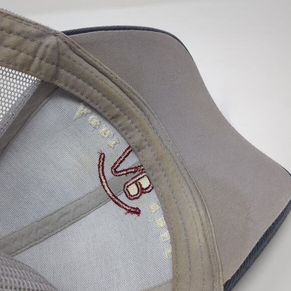 Agri Beef Strapback Trucker Hat Gray One Size Adjustable Embroidered Mesh Back - Picture 8 of 9